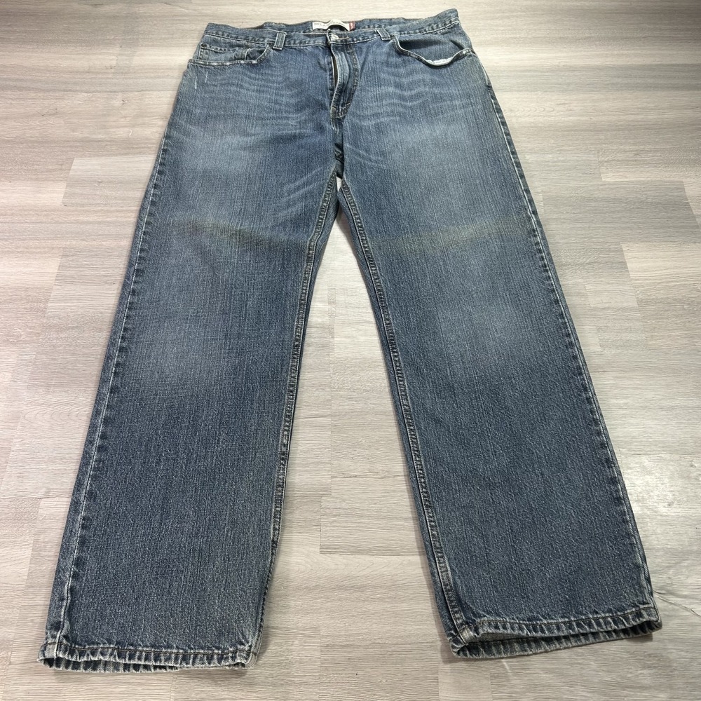 Levis 559 Relaxed Straight Jeans Mens 38x34 Blue 100% Cotton Denim Med Wash